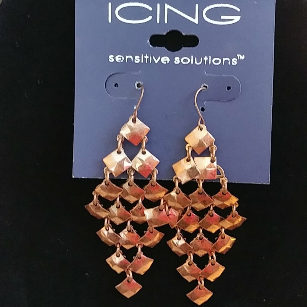 Icing Gold Tone Earrings